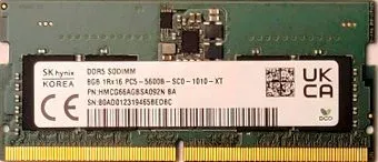 Hynix 8ГБ DDR5 SODIMM 5600 МГц HMCG66AGBSA092N