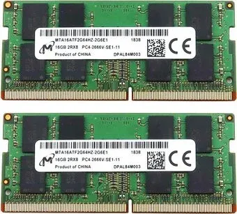Micron 2x16ГБ DDR4 SODIMM 2666 МГц MTA16ATF2G64HZ-2G6E1