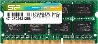 Silicon-Power 8GB DDR3 SO-DIMM PC3-12800 SP008GLSTU160N02