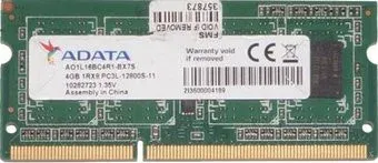 ADATA 4GB DDR3 SODIMM PC3-12800 AO1L16BC4R1-BX7S