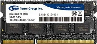 Team Elite 8GB DDR3 SODIMM PC3-12800 TED38G1600C11-S01