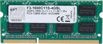 G.Skill 8GB DDR3 SODIMM PC3-12800 F3-1600C11S-8GSL