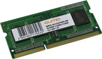 QUMO 4GB DDR3 SODIMM PC3-10600 QUM3S-4G1333C9