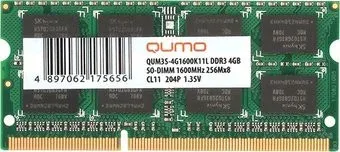 QUMO 4GB DDR3 SODIMM PC3-12800 QUM3S-4G1600K11L