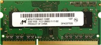 Micron 2GB DDR3 SODIMM PC3-12800 DDRMT8JTF25664HZ-1G6M1