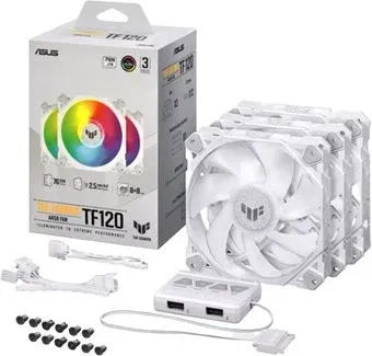 ASUS TUF Gaming TF120 ARGB Triple Fan Kit White Edition