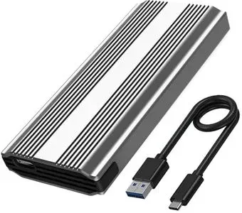 USBTOP M.2 NVMe 9210 - USB-C/USB-A (с пассивным охлаждением, 10 Гбит/с, серебристый)