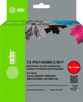 CACTUS CS-PGI1400BK-C-M-Y (аналог Canon PGI1400BK-C-M-Y)