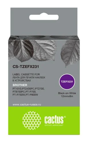 CACTUS CS-TZEFX231 (аналог Brother TZe-FX231)
