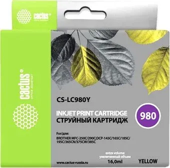 CACTUS CS-LC980Y (аналог Brother LC980Y)