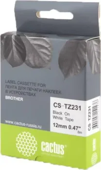 CACTUS CS-TZ231 (аналог Brother TZe-231)