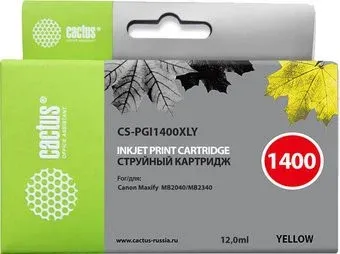 CACTUS CS-PGI1400XLY (аналог Canon PGI-1400XL Y)