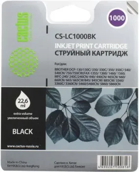 CACTUS CS-LC1000BK (аналог Brother LC1000BK)