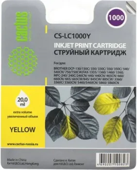 CACTUS CS-LC1000Y (аналог Brother LC1000Y)