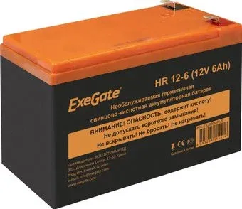 ExeGate HR 12-6 F2+F1- (12В, 6 А·ч)