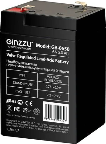 Ginzzu GB-0650 (6В/5 А·ч)