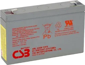 CSB Battery HRL634W F2FR (6В/9 А·ч)