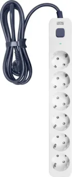 Powercom SP-06W (1.8м, 6 розеток, белый/серый)