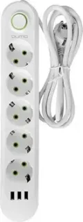 QUMO Power Bar Light SPFS P-0009 51554 (3 м, белый)