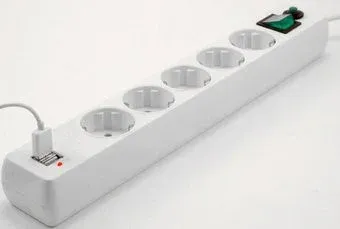 Гарнизон 5 розеток, белый, 1.8 м (ЕНW-6-USB)