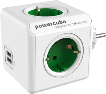 Allocacoc PowerCube 4 (белый/зеленый)