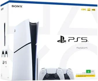 Sony PlayStation 5 Slim CFI-20XX (1 ревизия, с дисководом, 2 геймпада)