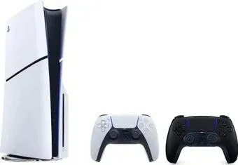 Sony PlayStation 5 Slim CFI-20XX (1 ревизия, с дисководом, 2 геймпада, белый/черный)