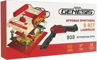 Retro Genesis 8 Bit Lasergun (2 геймпада, пистолет Заппер, 303 игры)