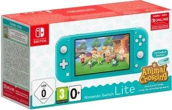 Nintendo Switch Lite (бирюзовый + Animal Crossing: New Horizons)