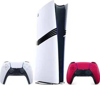Sony PlayStation 5 Pro CFI-70XX (1 ревизия, 2 геймпада, белый/космический красный)