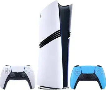 Sony PlayStation 5 Pro CFI-70XX (1 ревизия, 2 геймпада, белый/звездный синий)