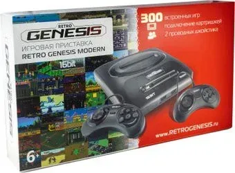 Retro Genesis Modern (2 проводных геймпада, 300 игр)