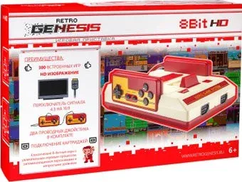 Retro Genesis 8 Bit HD (2 геймпада, 300 игр)