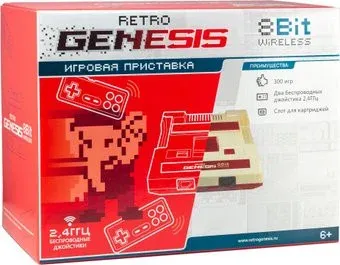 Retro Genesis 8 Bit Wireless (2 геймпада, 300 игр)