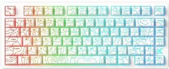 MCHOSE Jet 75 Hall Effect White Topographic (Kailh Magnetic God Switch)