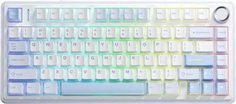 AULA F75 (белый/голубой/сиреневый, Leobog Reaper, без кириллицы)