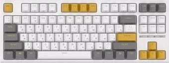 Royal Kludge RK-R87 RGB (белый/желтый, RK Red)