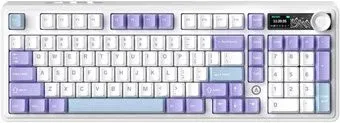 Ajazz AK980 Screen Version (белый/сиреневый/синий, Merrard Switch)