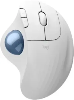 Logitech Ergo M575S (белый, синий шарик)