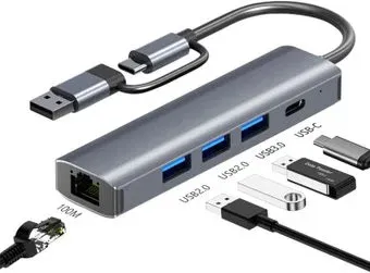 Lalaunicky USB-A/Type-C 5-in-2