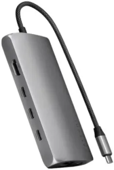 Satechi USB-C Multiport Adapter 8K With Ethernet V3 ST-P8KEM (серый)