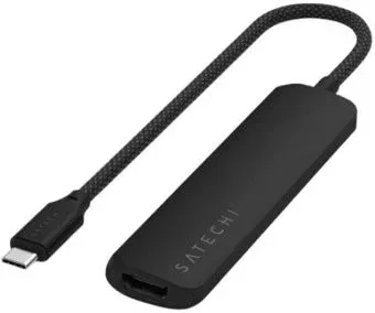 Satechi 4-in-1 USB-C Slim Multiport Adapter 4K ST-P4SK (черный)