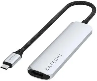 Satechi 4-in-1 USB-C Slim Multiport Adapter 4K ST-P4SS (серебристый)