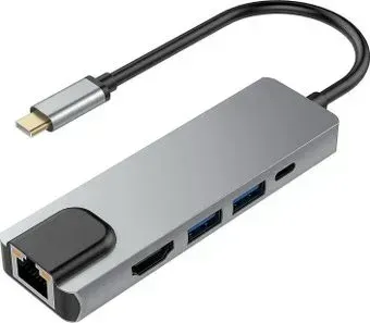 USBTOP USB Type-C - 2xUSB Type-A/USB Type-C/HDMI/RJ-45 555207