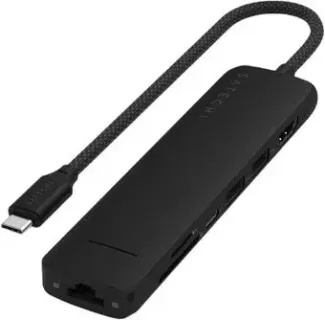 Satechi 7-in-1 USB-C Slim Multiport Adapter with Ethernet ST-P7SK (черный)