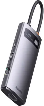 Baseus Metal Gleam Series 7-in-1 Multifunctional Type-C HUB Docking Station Gray WKWG040013