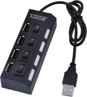 USBTOP USB2.0 Type-A - 4x USB2.0 с выключателями