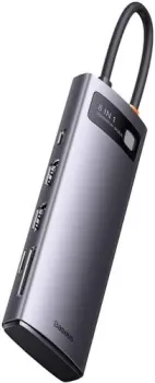 Baseus Metal Gleam Series 8-in-1 Multifunctional Type-C HUB Docking Station Gray WKWG050113