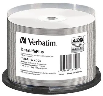 Verbatim 4.7GB 16x 43744 (50 шт.)