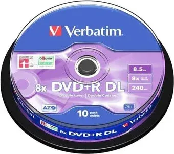 Verbatim 8.5Gb 8x 43666 (10 шт.)